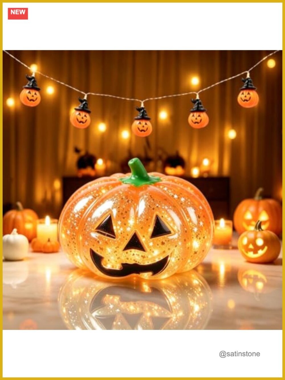 Halloween Glitter Pumpkin Squeeze Toy Slow Rebound Stress Relief Sensory PU TPR